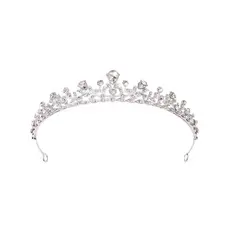 Tiara de Noiva Com Pedras Brilhante Coroa Para Casamento Festa Miss Debutante