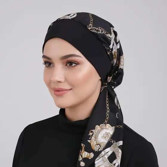 Turbante Feminino Fechado Comprido Faixa Touca Turbante