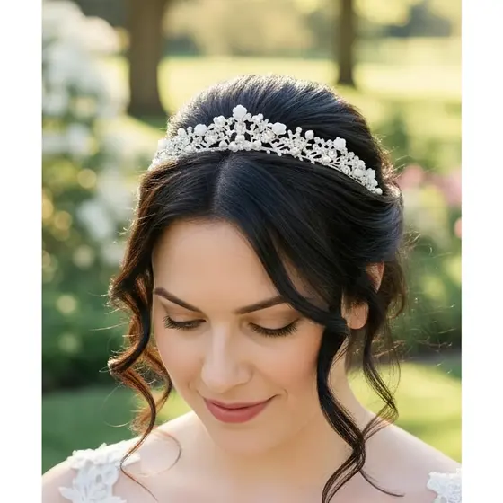 Coroa de noiva Tiara para Casamento Noiva Festa Debutante Brilhante Pronta Entrega