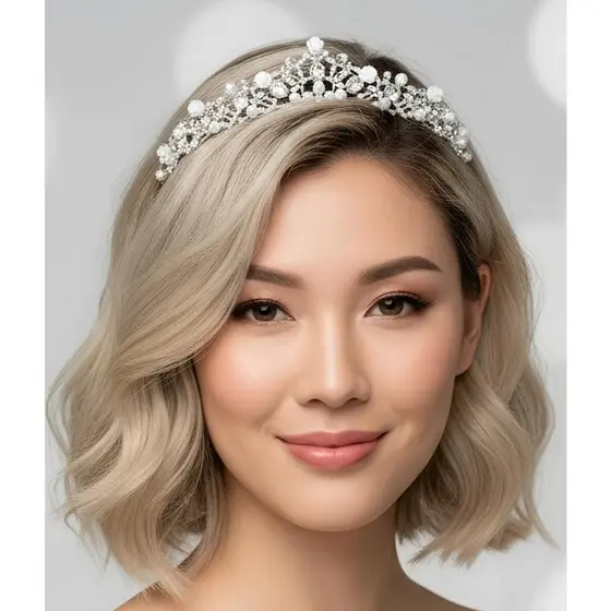 Coroa Tiara Strass Noiva Debutante Casamento Tiara Para Miss