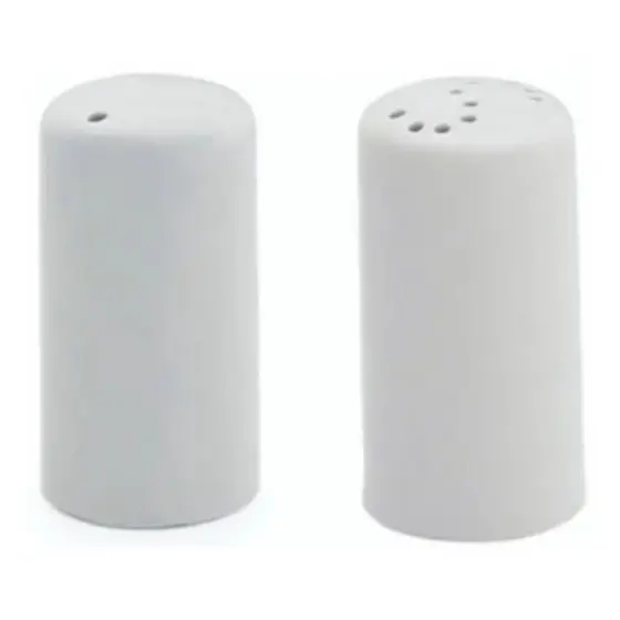 1 Paliteiro + 1 Saleiro branco De Porcelana Primeira Linha