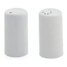 1 Paliteiro + 1 Saleiro branco De Porcelana Primeira Linha