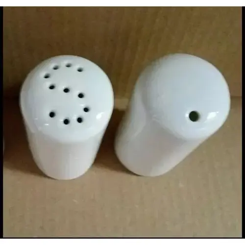 1 Saleiro + 1 Paliteiro branco De Porcelana Primeira Linha
