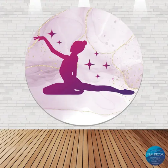 Painel Redondo sublimado - Ginasta/Ginastica 02 1,50m