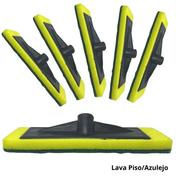 Kit Limpa Piso Rodo Esfregão  Sem Cabo Limpa Azulejo Esfregão  Chão  Com Esponja Abrasiva Multiuso