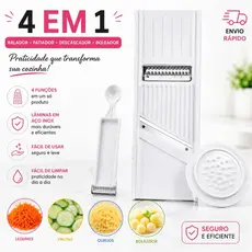 Cortador Fatiador Ralador 4 em 1 Multiuso Keita  Para Legumes, Frutas, Batata, Cenoura e Queijo- NEW