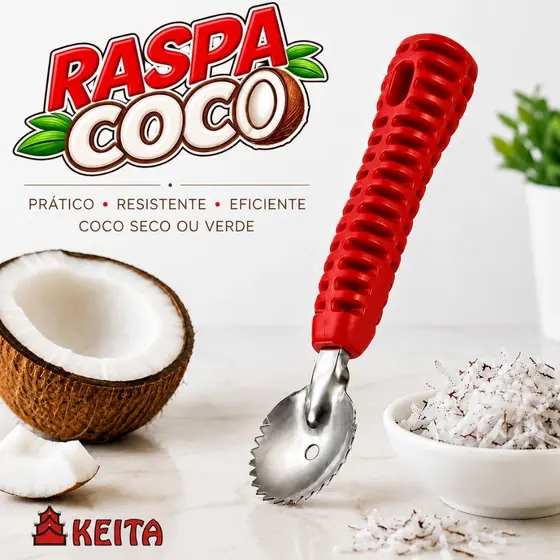 Raspa Coco Keita Raspador Ralador Manual de Coco Seco Fresco Inox Manual - NEW