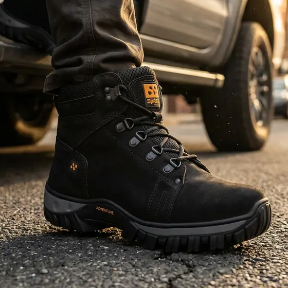 Bota Adventure Coturno Masculino casual classico trilha cano medio trabalho Trail Spiller Shoes Preto