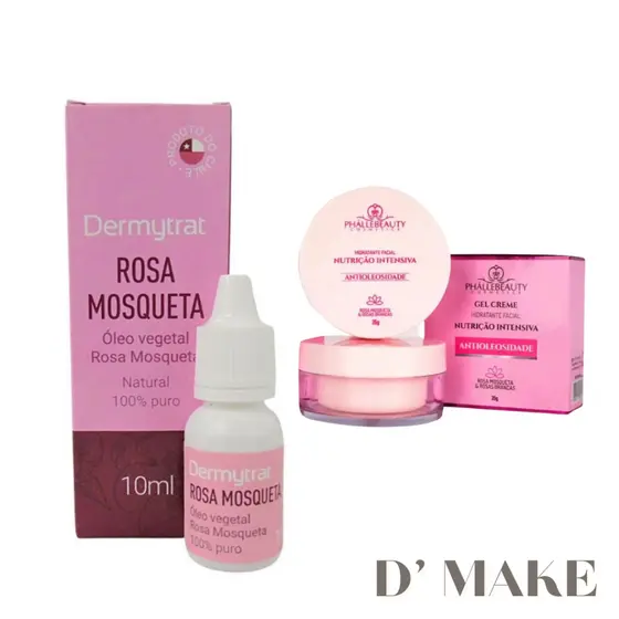 Creme Hidratante Facial Nutrição Intensa Phállebeauty 35g+Óleo rosa mosqueta Puro10ml
