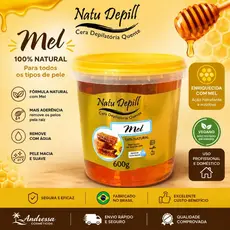 Cera para Depilação Quente Natu Depill Mel 600g | Remoção Completa dos Pelos