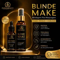 Kit Blindemake + Blindagem Pós-Maquiagem Fixador Profissional, Pele Selada, Make à Prova de Suor e Oleosidade
