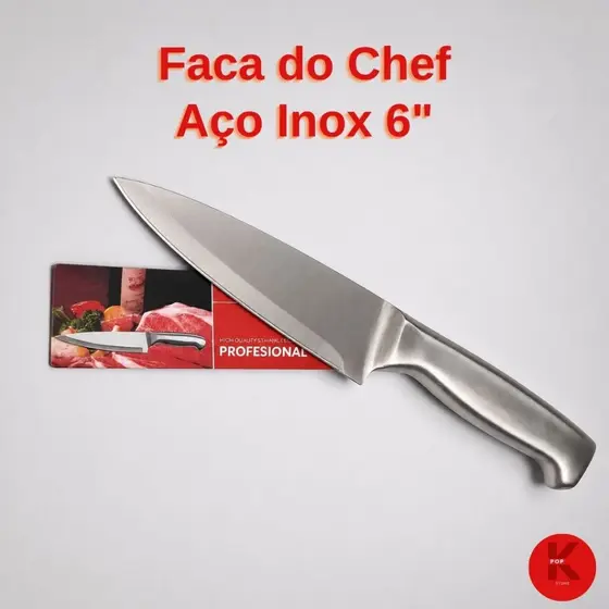 Faca de Inox 6 Polegadas Profissional