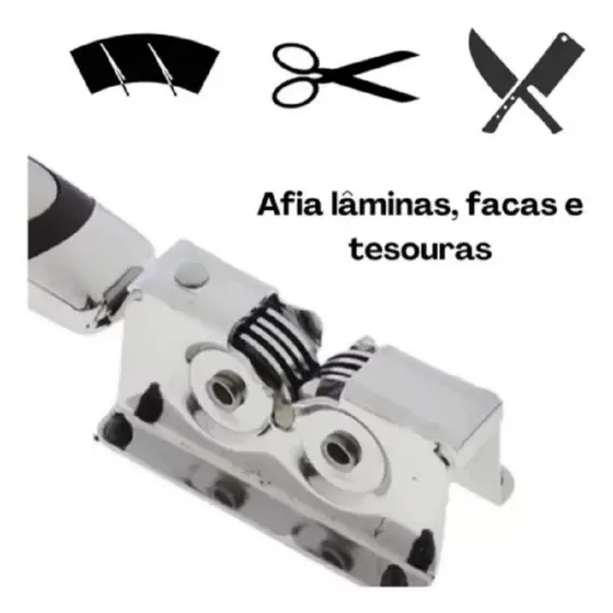 Amolador Afiador De Facas Aço Inox Profissional, Pratico Para Sua Cozinha Original