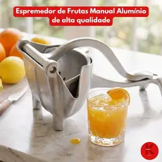 Espremedor de Frutas Manual Alumínio Prático Multifuncional
