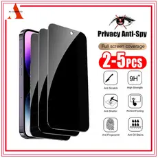 Kit 2 Película de Vidro 3D Privativa Anti Spy Para IPhone Todos Modelos Privacidade Para Ios XS XR 11 12 13 14 Pro Max