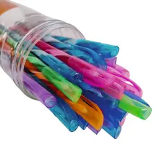 Caneta Esferográfica Colorida com Branco Ponta Fina Escolar e Escritório
