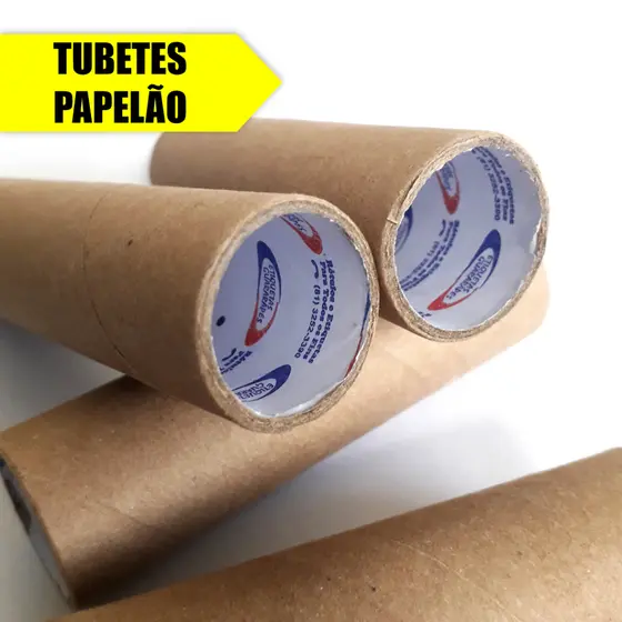 Kit Tubetes Tubo Kraft de Papelão com 10 Unidades para Artesanato