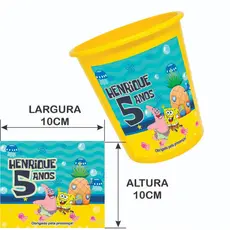 Rótulos Adesivos para Balde de Pipoca 1 Litro Recortado Personalizado
