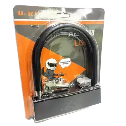 Cadeado Trava U Com Alarme Lock Tranca Moto Bicicleta Aço 3 Chaves