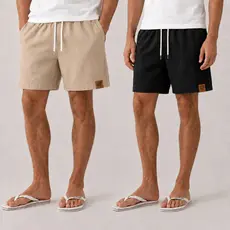Kit 2 Shorts Linho Premium Casual Verão Moda 2026 Mauricinho