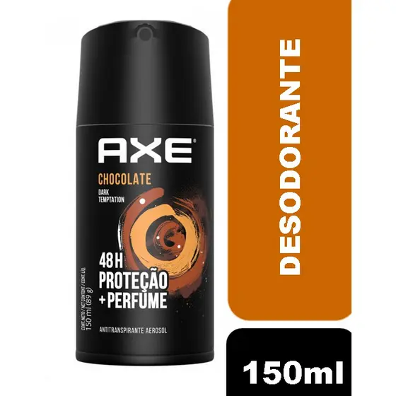 Desodorante Aerosol Axe Dark Temptation - Chocolate 48h Proteção+Perfume