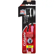 Kit Escova Dental Colgate Slim Soft Black 2 Unidades Cores Sortidas