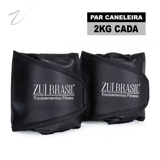 Caneleira Tornozeleira Par Peso 2kg Profissional Academia em Casa Fitness