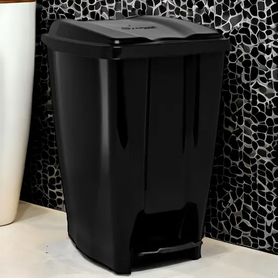 Lixeira com Pedal 20 litros em Plastico Reforçado Multiuso Cozinha Banheiro ECO Nature Jaguar