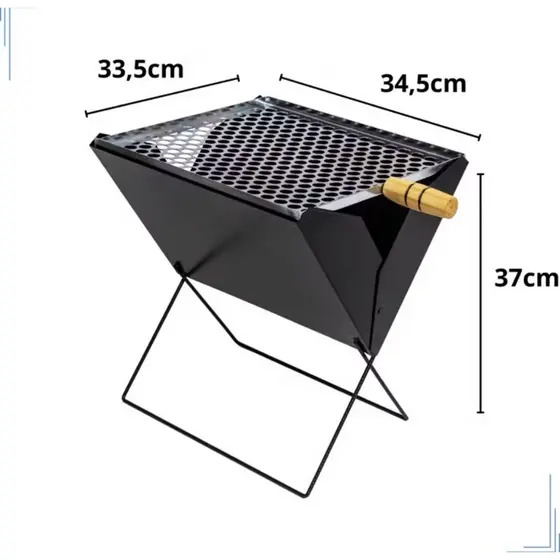 Churrasqueira Maleta Dobravel Portatil Compacta Pratica com Grelha Camping Pesca