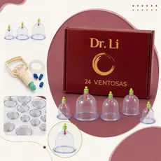 Kit 24 Ventosas Corporal Terapeuticas Ventosaterapia Copos Massoterapia Cupping Acupuntura Sucção