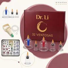 Kit 32 Ventosas Corporal Terapeuticas Ventosaterapia Copos Massoterapia Cupping Acupuntura Sucção