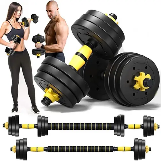 Kit de Halteres Treino 20 Kg Bonafit 3 em 1 Musculação Ajustável Segurança e Durabilidade + Ebook