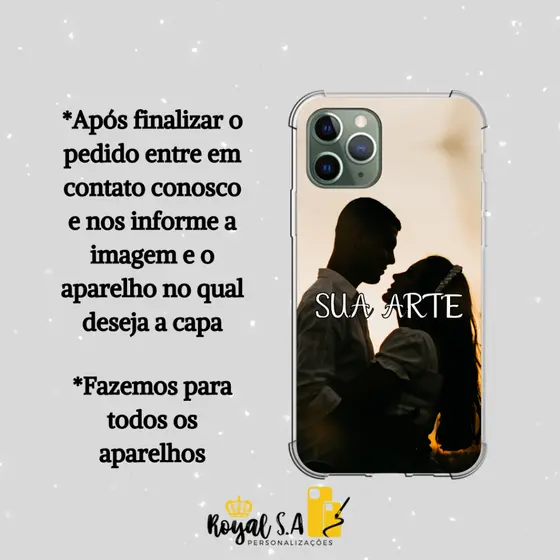 Capinha Capa Celular personalizada Sua Arte/ Sua foto para Samsung/ Iphone/ Motorola/ Xiaomi/ Realme