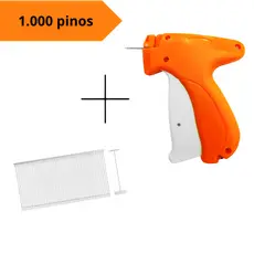 Aplicador de Tag Etiquetadora + 1000 Pinos Plásticos para Roupas e Tecidos Aplicadora Tags