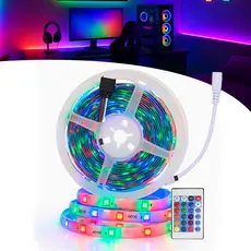 Fita Led 2835 5 Metros RGB Silicone + Controladora e Fonte Ip65