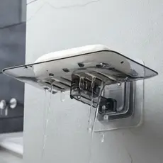 Suporte Porta Sabonete Vazado Transparente Parede Saboneteira Acrílico Banheiro Olivini Home