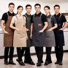 Avental Cozinha Ajustável Botões Bolso Profissional Caseiro Churrasco Salão de Beleza