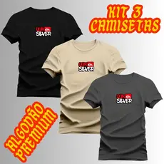 Kit 3 Camisetas Masculina Algodão Camisa Varios Estampas Macia Confortavel