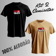 Kit 2 Camisetas 100% Algodão Camisa Varias Estampas Barato P ao GG