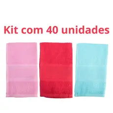 Kit com 40 Toalhas Lavabo de mão escolar artesanato manicure para bordar - 28cm x 48cm Beira Rio