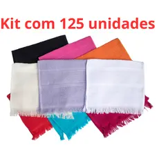 Kit com 125 Toalhas Social de mão para bordar artesanato escolar manicure - Beira Rio