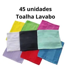 Kit com 45 Toalhas Lavabo de mão para bordar escolar artesanato manicure Beira Rio - 28cm x 48cm