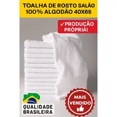 Kit com 12 Toalhas de Rosto Lisa Salão de beleza babearia Manicure Beira Rio 40cm x 65cm algodão