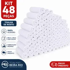48 Toalhas de Rosto Algodão Salão de Beleza Barbearia Manicure 40x65 Atacado Fabricação Propria Beira Rio