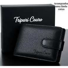 Carteira masculina Couro legítimo premium extra macio super completa