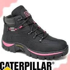 Bota Feminina Caterpillar Coturno Adventure Sola Costurada Lona Reforçada