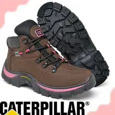 Coturno Caterpillar Feminino Bota Adventure  Trilha Lona Reforçada