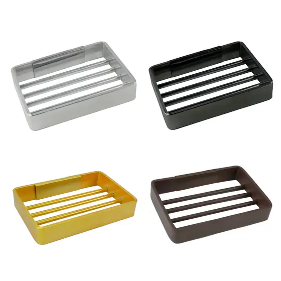 Saboneteira Quadrada Porta Sabonete Parede Bancada Nicho Aço Inox MULTIÚSO Cód. 3775