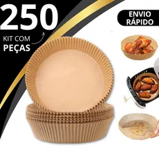 Forma Air Fryer 50/100/150/200/250 Descartável Antiaderente Redonda Forro De Papel Vegetal