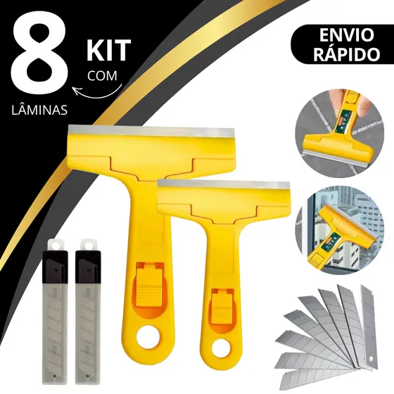 Raspador Multiuso com Lâminas Raspador Estilete Vidro Chão Piso Cerâmica Azulejo